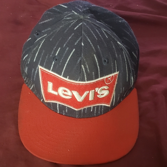 Levi’s Logo Blue & Red with stripes Snapback Hat Cap Kid's 4-7 Youth Size casque - Picture 1 of 5
